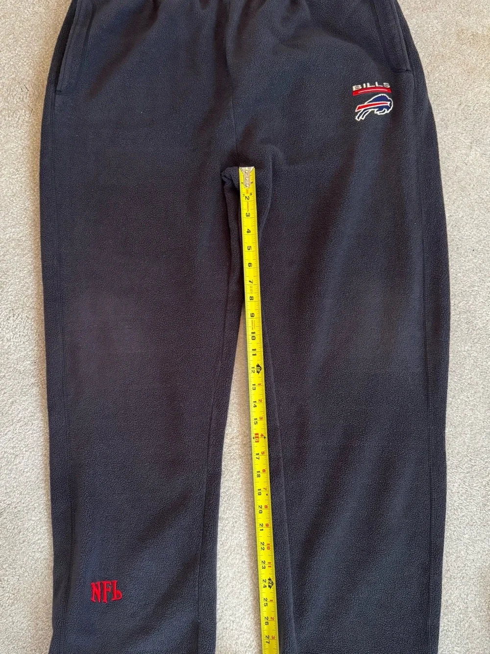 Buffalo Bills men’s fleece pants, navy XL